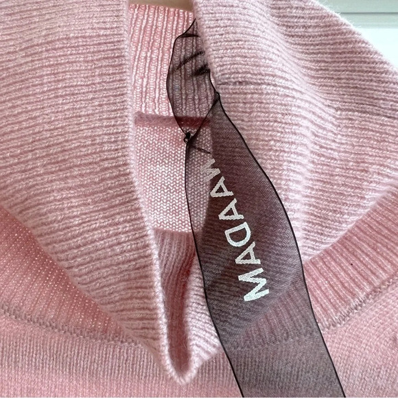 Naadam Wool Cashmere Ruffle Turtleneck Sweater Light Pink NWT Feminine Girly - Picture 3 of 5